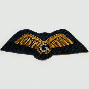 Handmade Pilot Gold Wire Bullion Wing Custom Aviation Rank Wholesale Patch Embroidered <b>Sew</b>-On Sequins Cabin Crew <b>Badges</b> - Product Image 1