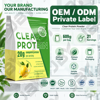 Poudre d'isolat de protéines de lactosérum clair saveur citron 20g Protéines Boisson sportive post-entraînement Mélange OEM ODM Fabricant de marques privées