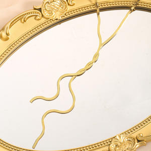 Şık Bayan Hip-hop Metal Tarzı Yılan Kemiği Zincir Kolye, Geometrik Uzun Dokuma Paslanmaz Çelik Kolye Fabrika Toptan Satış - Product Image 4