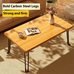 Moderne Eenvoudige Opvouwbare Rechthoekige Salontafel Draagbare Houten Eet-En Studeertafel Voor Klein Appartement Voor Gebruik In De Woonkamer - Product Image 2