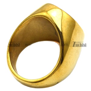 Stainless Steel Gold <strong>Gothic</strong> Style Embossed Oval Signet Men's Religion Double Cross French Lorraine Cross Eco-friendly <strong>Ring</strong> - Product Image 2