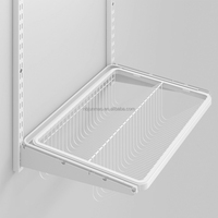 Porte-vêtements suspendu moderne à un seul niveau pour gain de place, idéal pour salle de bain, salon, buanderie – Rangement DIY pour vêtements, pantalons et chaussures