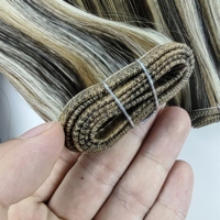 Extensions de cheveux humains vierges bruts à trame plate, couleur piano, qualité salon, double trame, qualité Remy, directement de l'usine