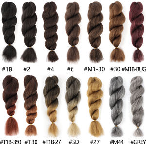 Orientfashion Trecce Crochet Kinky Straight Vixen 26 Pollici, Capelli Crochet Vixen Nero Naturale, Estensioni di Capelli in Fibre Sintetiche - Product Image 6