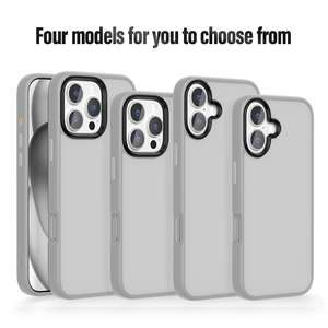 Custodia per telefono <span class=keywords><strong>trasparente</strong></span> <span class=keywords><strong>trasparente</strong></span> in TPU PC grigio chiaro grigio per <span class=keywords><strong>iPhone</strong></span> 16 Pro 15 14 12 11 Pro Max 7 8 Plus XS <span class=keywords><strong>Cover</strong></span> <span class=keywords><strong>trasparente</strong></span> - Product Image 2