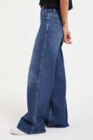 Pantalones vaqueros de pierna ancha de tiro alto personalizados para mujer, pantalones vaqueros rectos holgados de longitud completa con entrepierna de 30 pulgadas, pantalones vaqueros de pierna ancha holgados para mujer