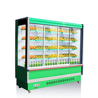 Vitrine réfrigérée commerciale pour supermarché, présentoir ouvert, refroidissement par air, réfrigérateur multi-niveaux sans givre