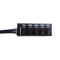 Konektor Kipas Tembaga Bebas Oksigen 4PIN PWM HUB 1:5 3PIN 4PIN Antarmuka 5-Bit yang Diperluas untuk Komputer PC Desktop CPU Chassis