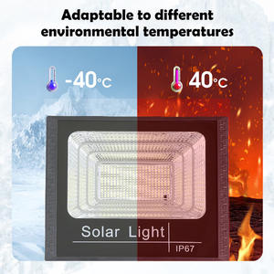 户外花园发光二极管太阳能安全泛光灯IP67白色发光二极管灯，带防抱死制动系统主体，适用于家庭或户外照明 - Product Image 3