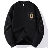 Pull d'Hiver Chaud à Base Homme en Velours Tendance Brodé Doublé Polaire avec Col Épaissi, Fourniture ODM