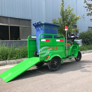 รถสามล้อไฟฟ้าสำหรับงานสุขาภิบาล 48V 580W ถังขยะเดี่ยวขนาด 240 ลิตร บรรทุกผู้โดยสาร 1 คน ตัวถังอะลูมิเนียม สำหรับใช้งานในชุมชน - Product Image 2