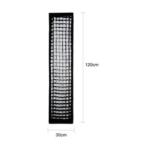 Boîte à Lumière Bande Rectangulaire Godox 30x120cm (12"x47") avec <span class=keywords><strong>Grille</strong></span> Nid d'Abeille pour Flash de Studio <span class=keywords><strong>Photo</strong></span> Monture Bowens - Product Image 3