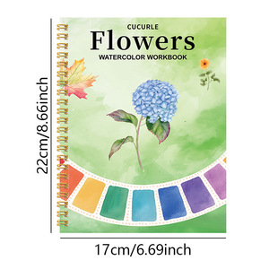 <span class=keywords><strong>Libro</strong></span> <span class=keywords><strong>de</strong></span> Acuarelas Bestseller Transfronterizo - Cuaderno <span class=keywords><strong>de</strong></span> Coloreo Especializado con Motivos Florales y <span class=keywords><strong>de</strong></span> Aves, Encuadernación en Espiral, Regalo para Prácticas - Product Image 2