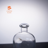 Bouteille en verre ovale lisse minimaliste de 500 ml, bouteille de vin de fruits, bouteille de brandy, logo de marque personnalisable, changement de couleur disponible