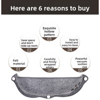 Hamac pour chat à ventouse, perchoir de fenêtre suspendu, lit en verre semi-circulaire en feutre, motif patte de chat, pour chat au soleil