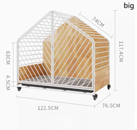 USMILEPET Villa Minimaliste pour Chat avec Roues, Cage Mobile pour Chat, Design Simple, Robuste, Facile à Déplacer, Cage pour Chat Intérieure, Gain de Place