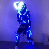 Costumes de scène LED de haute qualité pour robot, soirée dansante, boîte de nuit, performance, polyester, unisexe