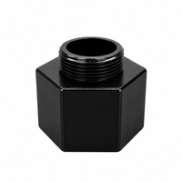 Adaptateur de pulvérisateur hexagonal noir en plastique, connecteur fileté mâle-femelle pour pulvérisateur d'irrigation souterrain escamotable