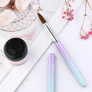 Pincel de Metal de arcoíris <span class=keywords><strong>2022</strong></span> Kolinsky, brocha ovalada de acrílico para <span class=keywords><strong>uñas</strong></span> Kolinsky de Alemania #12 14 16, con logotipo personalizado, 100% - Product Image 4