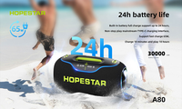 HOPESTAR A80 350W Haut-parleur portable haute puissance pour fêtes en extérieur, Boombox, batterie 30000mAh, étanche IPX6, RGB, TWS