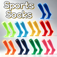 Chaussettes de sport montantes en polyester à logo personnalisé, respirantes, à compression du mollet, imprimées numériquement à rayures