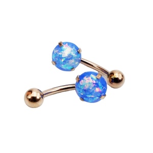 Anelli di pancia in <span class=keywords><strong>acciaio</strong></span> <span class=keywords><strong>chirurgico</strong></span> Opale Balls Body <span class=keywords><strong>Piercing</strong></span> <span class=keywords><strong>Anello</strong></span> della Pancia Dei Monili - Product Image 5
