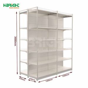 מדפי תצוגה מרובי קומות ממתכת, בעלי קיבולת גדולה ועמידות גבוהה, המתאימים לסופרמרקטים וחנויות נוחות, עם אפשרות להדבקת תוויות. - Product Image 1