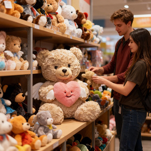 Oso de Peluche con Alas de Corazón de 25cm/30cm, Juguete de Peluche Suave y Esponjoso de Primera Calidad, Regalo para el Día de San Valentín, Alivio del Estrés, Romántico - Product Image 2