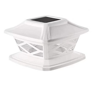 Lámpara Solar LED de Poste con 4 Luces, Doble Fuente, para Jardín Exterior, Tapa de Poste, Iluminación de Valla de Villa - Product Image 1