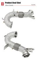 Tuyau de descente pour AMG GT43 GT50 GT53 E53 GLE53 CLS53 GLS53 S450 S500 M256 3.0T 2019+ – Tuyaux d'échappement haute performance avec isolation thermique
