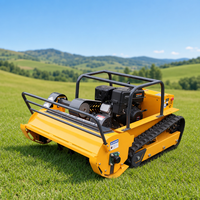 Tondeuse à gazon télécommandée sur chenilles pour pentes raides, certifiée CE, coupe-herbe RC
