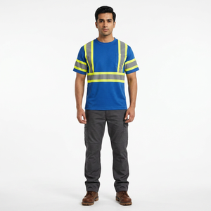 Short Sleeve <b>Hi</b>-<b>Vis</b> Safety <b>T</b>-<b>Shirt</b> for Construction Workers <b>Shirts</b> men's <b>shirts</b> Safety <b>t</b> <b>shirts</b> - Product Image 1