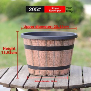 Vaso da Giardino Grande in Plastica Effetto Legno Stile Retrò Classico, Spesso e Resistente, per Idroponica, Loto e <span class=keywords><strong>Ninfea</strong></span> - Product Image 6