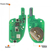 Xhorse-llave de control remoto vvdi universal XEDS01EN DS, 3 botones con Chip integrado, versión en inglés