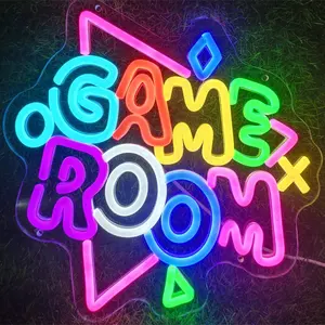 Hot sale led neon sign gaming room store business logo design led gaming led light up sign for wall decoration