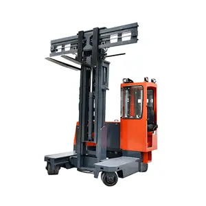 All-round operation Full Reach Electric Forklift Narrow aisle Long materials Lumber Aluminum Extrusions Steel high stacking