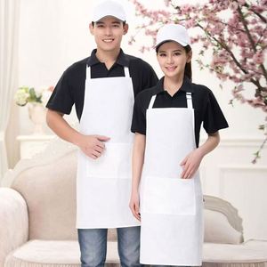 En stock, tablier de serveur/serveuse en coton de qualité supérieure, 3 ou 4 poches, durable pour homme et femme, cuisine, café, bar - Vente en gros - Product Image 2