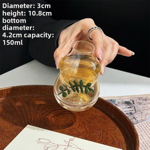 <span class=keywords><strong>Verre</strong></span> créatif en forme de <span class=keywords><strong>gourde</strong></span> pour vin, infusions de fruits à froid, cocktails ; Tasse transparente portable pour portionnement - Product Image 6