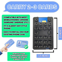 Étui de téléphone à ventouse avec porte-carte accessoire de téléphone portable portefeuille adhésif en silicone pour IPhone et téléphone portable Android