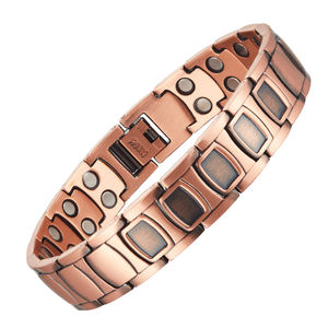 99.99% di rame rosso puro magnetherapy Energy Power Bio bracciale uomo di guarigione di energia terapeutica della salute braccialetto di moda - Product Image 1