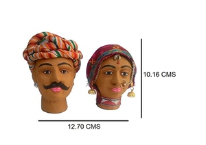 Sculpture de couple en résine artisanale, art indien traditionnel, décoration de table, décoration d'intérieur, ornement pour le salon - Product Image 4