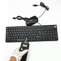 Set Tastiera e Mouse Antistatici Industriali con Cavo USB 1,5M per Produzione Elettronica