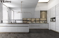 Armoires de cuisine super fortes et brillantes Rangement multifonctionnel Nouveau accessoirisé Évier Charnière Tiroir Glissière Robinet Dosseret