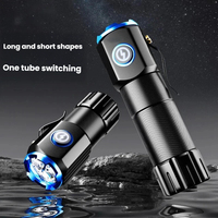 Douyin Nouvelle Lampe Torche LED Portable Mini Super Lumineuse en Alliage d'Aluminium IP65 Étanche Rechargeable par USB, Modèle Monstre à Trois Yeux