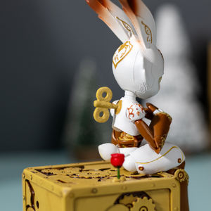 Boîte à musique en résine de haute qualité, motif lapin d'anime, avec mélodie et <span class=keywords><strong>chanson</strong></span>, personnalisable, jouet artisanal, décoration d'intérieur, cadeau pour enfants - Product Image 6