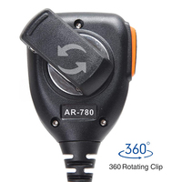 ABBREE AR-780 Radio bidirectionnelle étanche à la pluie haut-parleur micro à distance micro épaule pour GMRS Radio Baofeng UV-5R