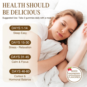 Gomitas de Cortisol Ashwagandha KSM-66 80mg, L-Teanina, GABA, 5-HTP, Cereza Ácida, Azafrán, B6, Suplemento para el Sueño y el Equilibrio Hormonal - Product Image 6