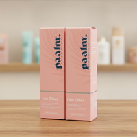 Boîtes d'emballage en papier avec logo personnalisé, design professionnel, boîtes vides pour gloss à lèvres rose, blanc, noir, emballages cosmétiques, parfums, mascara