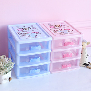 Mini Bow-tie <strong>Storage</strong> Box <strong>3</strong> Drawer <strong>Cube</strong> Box <strong>Storage</strong> for Desk Organizer Station for Baby/Kids Bedroom - Product Image 2