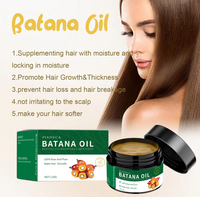 Beurre d'huile de Batana biologique pur et brut en vrac de Chine/Guatemala avec huile d'argan, antipelliculaire, réparation naturelle des cheveux et prévention de la chute